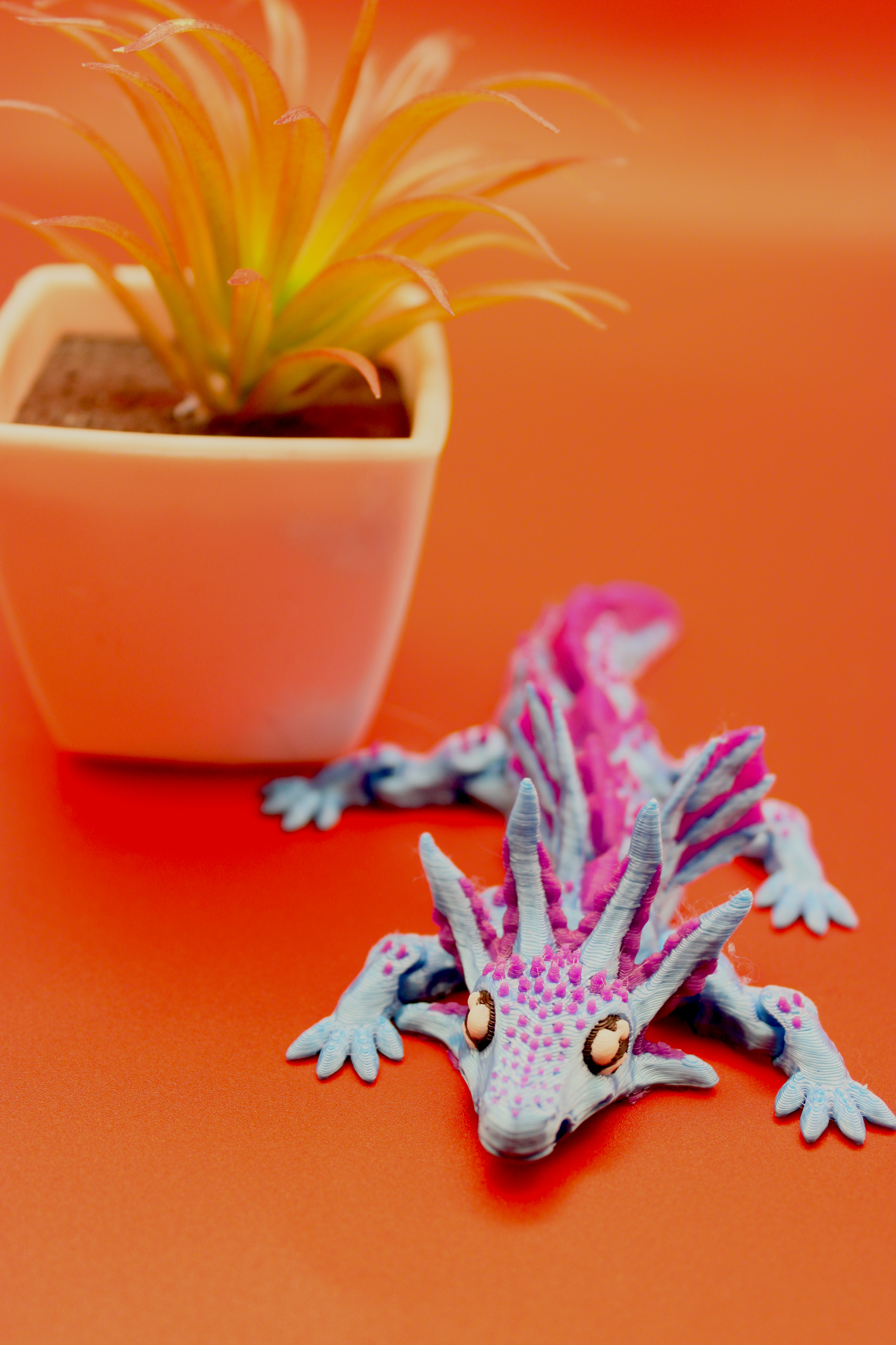 Drachenaxolotl normal oder als Schlüsselanhänger – 3D-gedrucktes Produkt von Scherer 3D