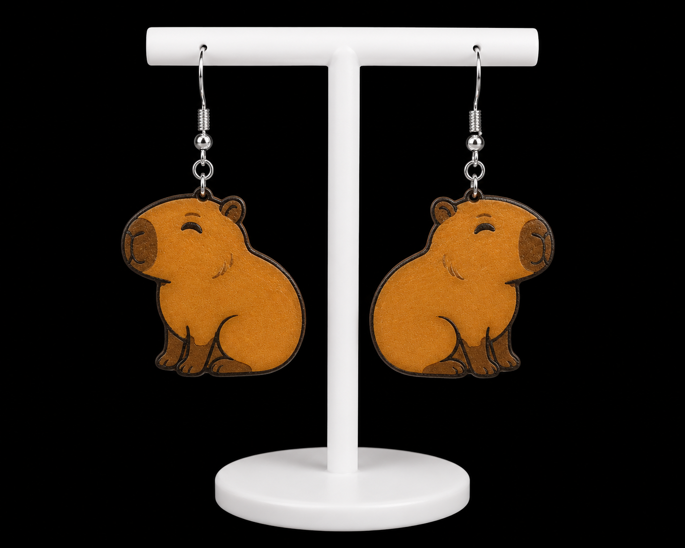 Capybara Ohrringe – 3D-Druck Produktbild von Scherer 3D