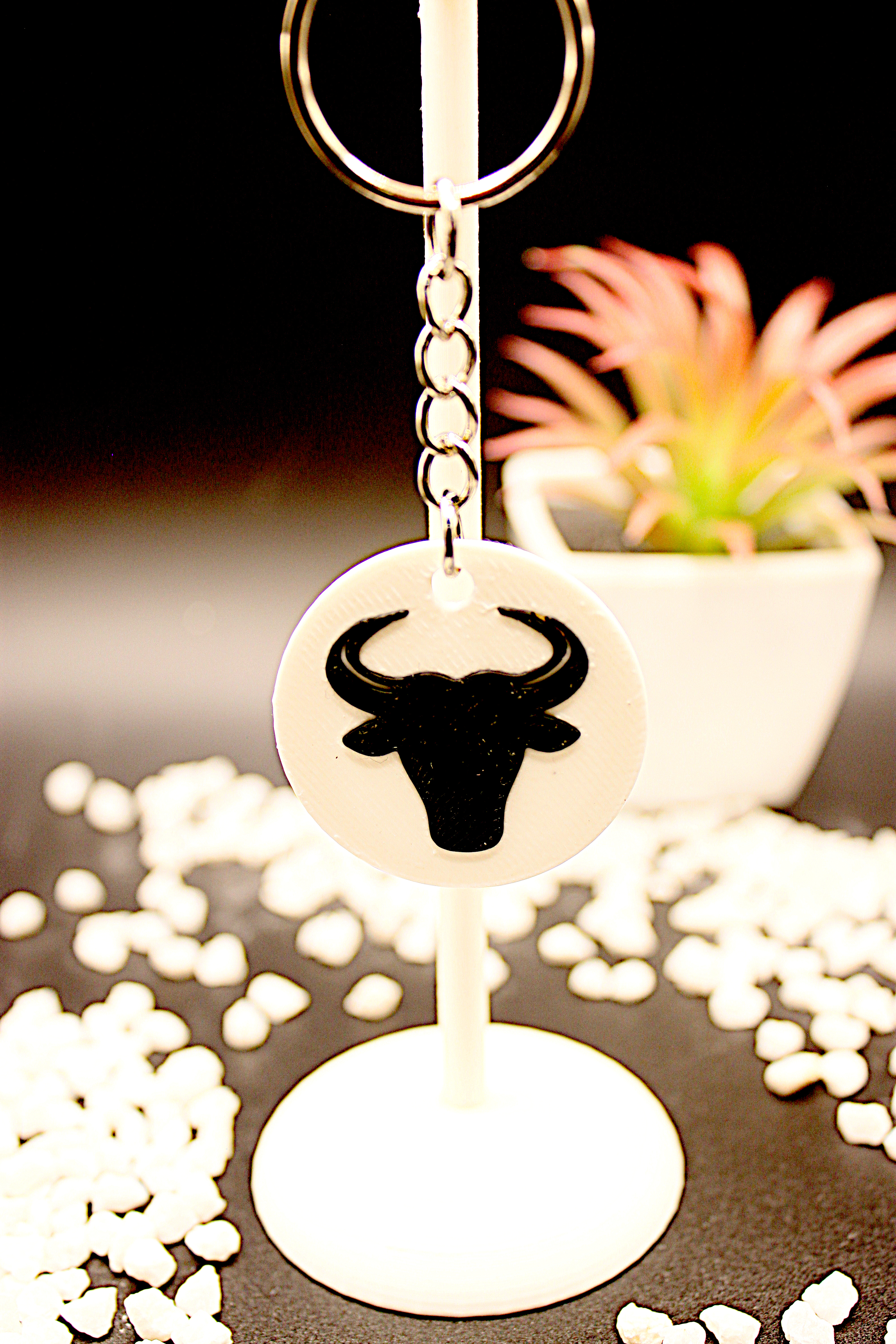 Schlüsselanhänger Stier – 3D-gedrucktes Produkt von Scherer 3D