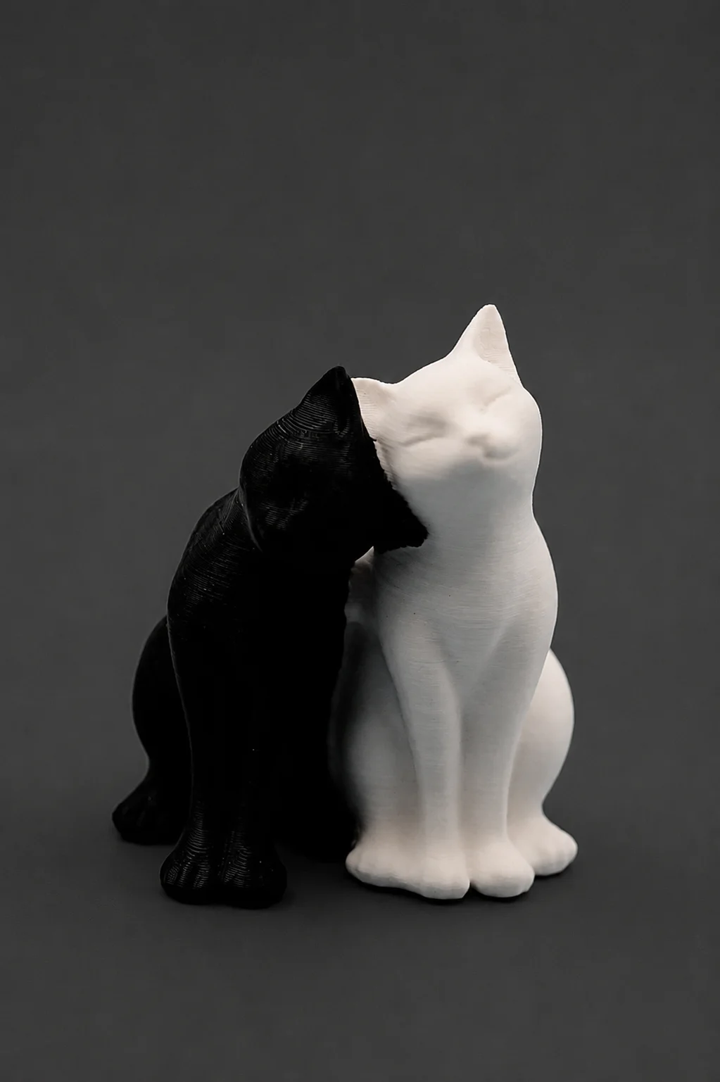 Katzenpaar Schwarz/Weiß – 3D-gedrucktes Produkt von Scherer 3D
