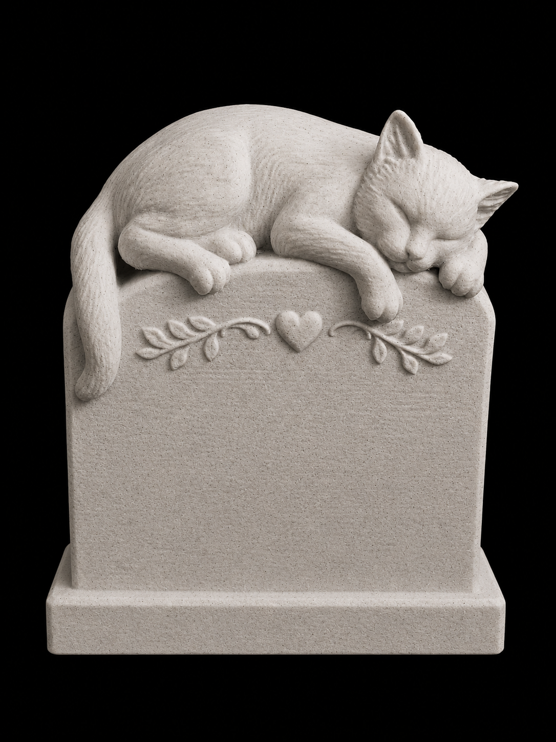 Katze auf Grabstein – Scherer 3D